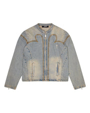 Sattars World Irongate Denim Motocross Jacket - Sandy Blue