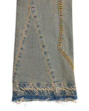 Sattars World Irongate Panel Denim Jeans - Sandy Blue