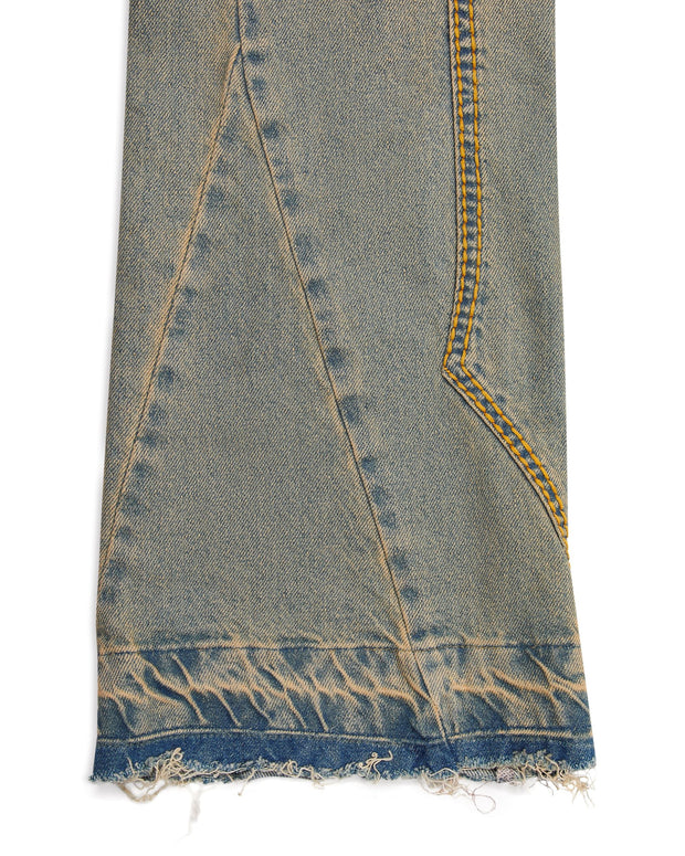 Sattars World Irongate Panel Denim Jeans - Sandy Blue