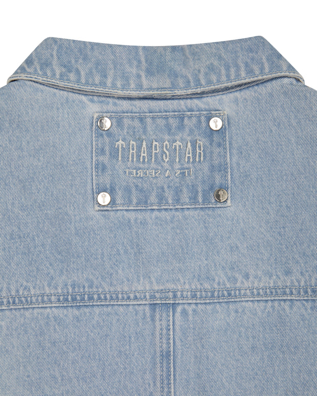 Sattars World Deconstruct Rivet Shirt - Blue