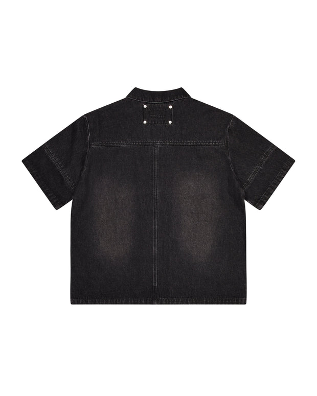 Sattars World Deconstruct Rivet Shirt - Black