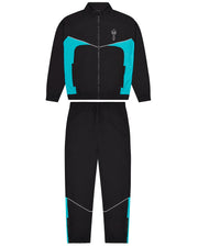 Sattars World Irongate Shell Tracksuit - Black/Teal