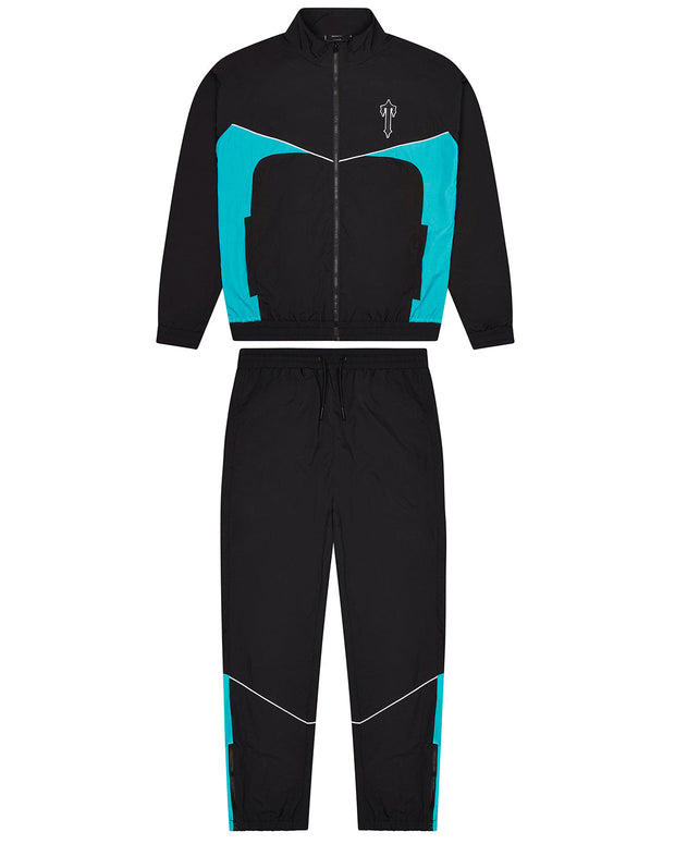 Sattars World Irongate Shell Tracksuit - Black/Teal