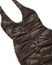 Sattars World Irongate T Womens Dress - Brown Camo