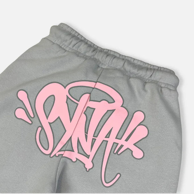 Sattars World Syna World Logo Tracksuit - Grey / Pink