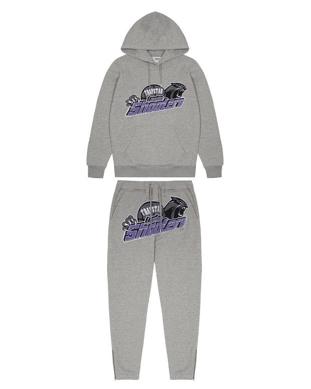 Sattars World  Hooded Tracksuit - Grey/Purple